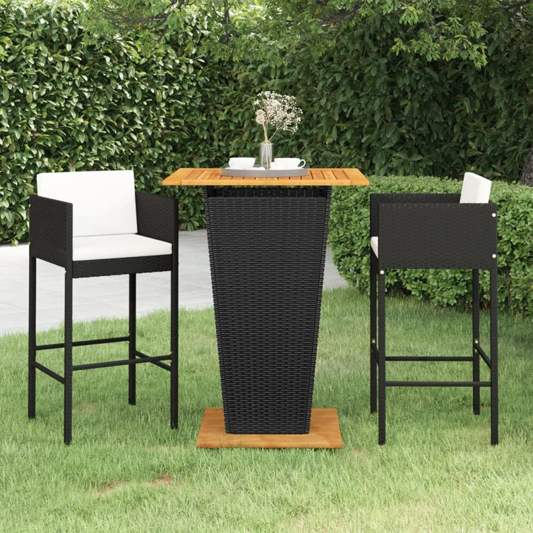 Rattan bar deals table and chairs